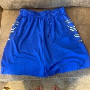 𝅺men’s Blue Under Armour Heatgear Select Basketball shorts
